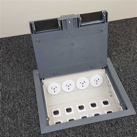 floor boxes electrical and data|floor outlet box with data.